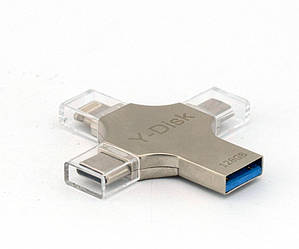 Флеш пам'ять 3 в 1 128 Gb Micro USB/Lightning/TYPE-C