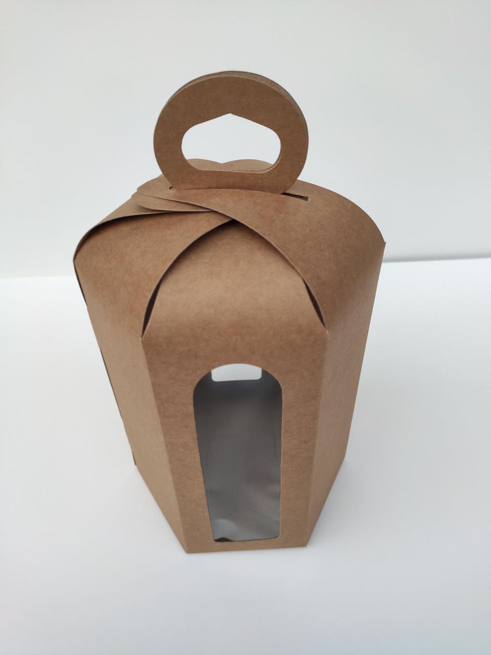 Коробка "Пасха крафт", 150*180 (діаметр 130 мм), фото 1