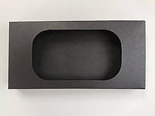 Коробка для плитки шоколаду із дизайнерського картону "Чорна 1", 160*80*15