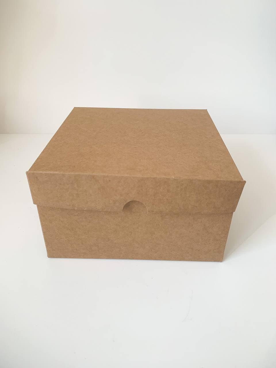 Коробка «Крафт» без вікна для бенто-тортів, кексів, сувенірів, 160*160*90