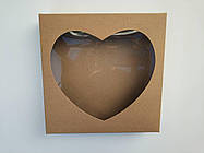 Коробка для пряників "Крафт-серце", 200*200*35