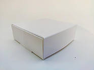 Картонна упаковка для пряників, макаронс, еклерів, біжутерії БІЛА БЕЗ ВІКНА 100*100*35