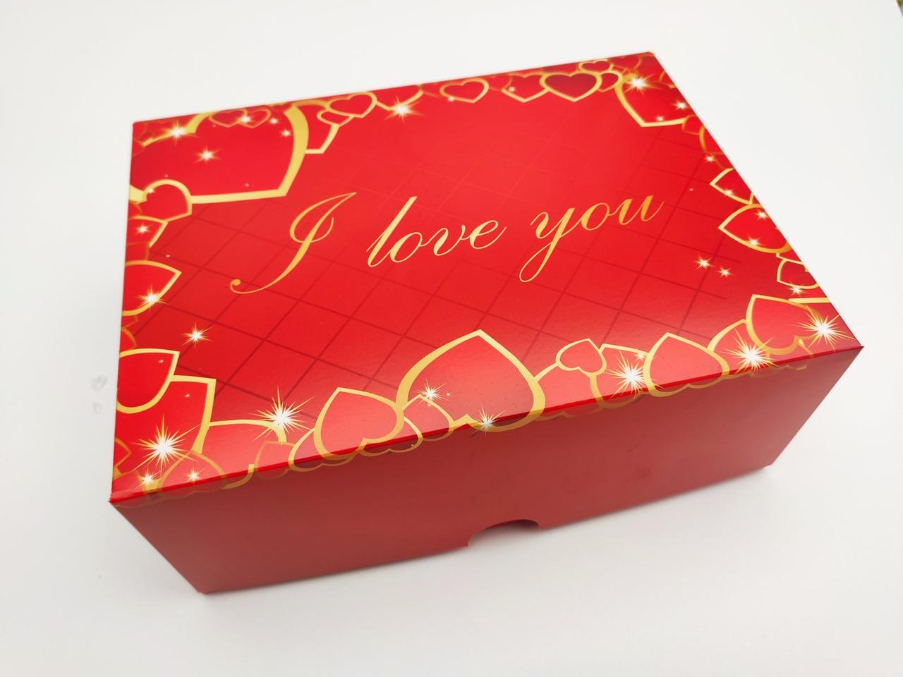 Коробка "I love you" на 6 капкейків, 240*180*90