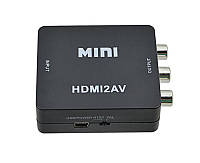 Адаптер STLab (U-995) HDMI-AV/RCA/CVBS, 0.15 м, чорний