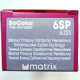 6SP (темний блонд сріблястий перламутровий) Стійка крем-фарба для волосся Matrix SoColor Pre-Bonded,90ml, фото 2