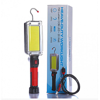 Фонарь аккумуляторный подвесной фонарик с магнитом и крючком для подвешивания светодиодная лампа