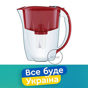 Аквафор ІДЕАЛ Фільтр-глечик 2.8 л. з картриджем для очищення води (1шт), Колір: Червоний