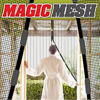 Занавеска маскитная Magic Mesh 100*210 см, Магнитная штора для дверей, Антимоскитная дверная сетка! BEST