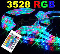 Светодиодная лента в комплекте LED 3528 RGB, гибкая многоцветная лента 5 метров, лента LED светодиодная RGB!