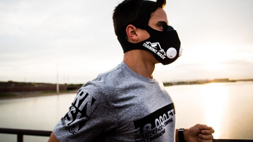 Маска training mask, Маска для занятий спортом, Маска для бега, Маска для выносливости! BEST - фото 1 - id-p1603884548