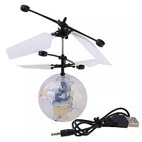 Летающий шар мяч вертолёт светящийся сенсор Flying Ball Air led sensor sphere Original size от руки! BEST