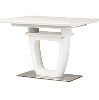 Білий стіл під мармур керамічний розкладний TML-860-1 White Marble Vetro Mebel
