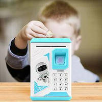 Детский сейф копилка с отпечатком пальца и кодовым замком | Копилка-сейф | Детская копилка сейф! Лучший