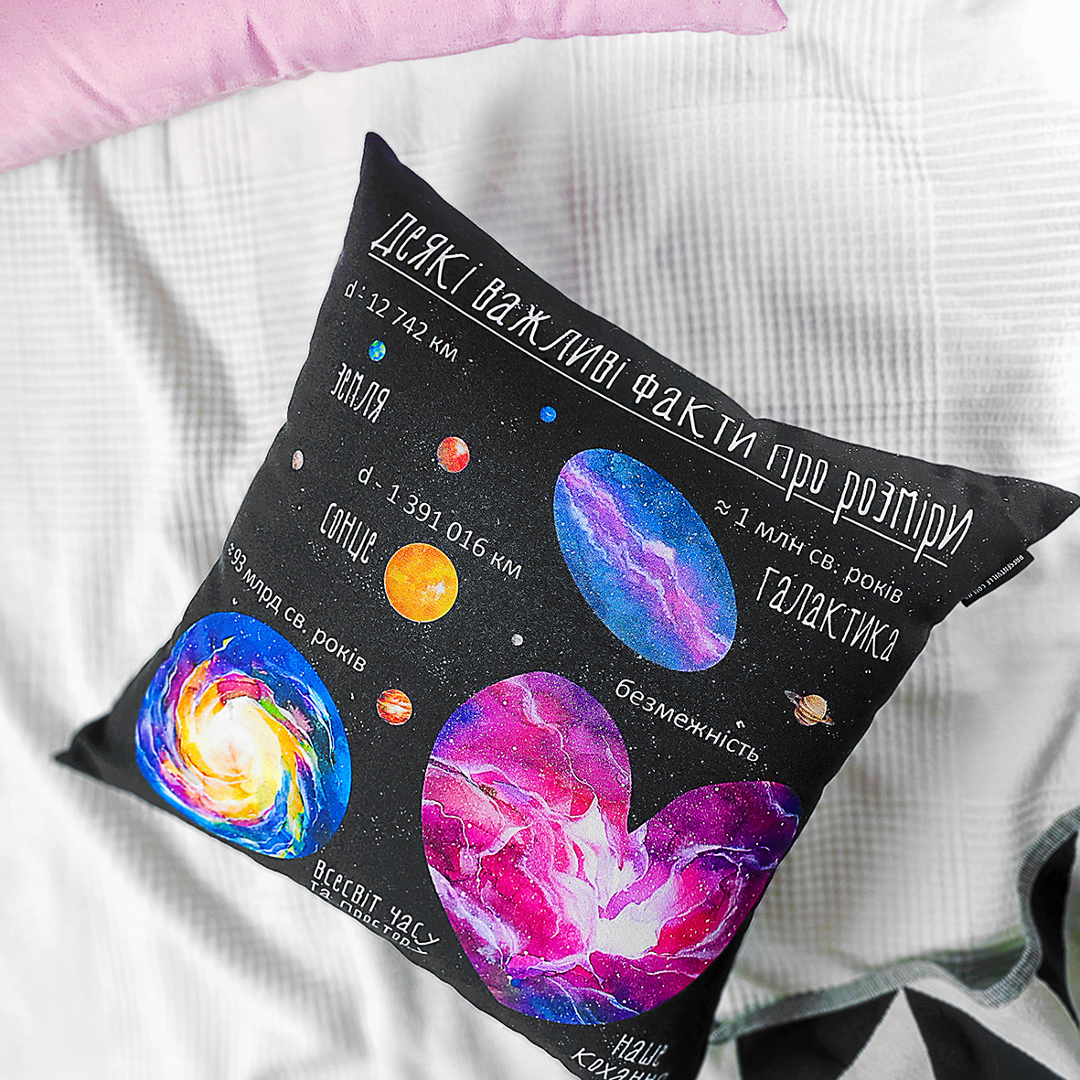 Подушка з принтом габардинова Деякі важливі факти про розміри 50x50 см (5P_19L046_UKR), фото 1