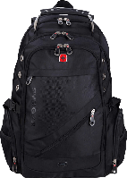 Универсальный Рюкзак SwissGеar Men Bag 8810 39 л, 17" + USB + дождевик black Черный! BEST