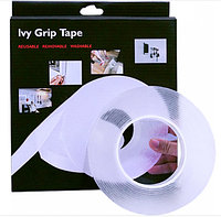 Многоразовая крепежная лента Ivy Grip Tape (5 м) | Универсальная клейкая лента 5 метров! BEST