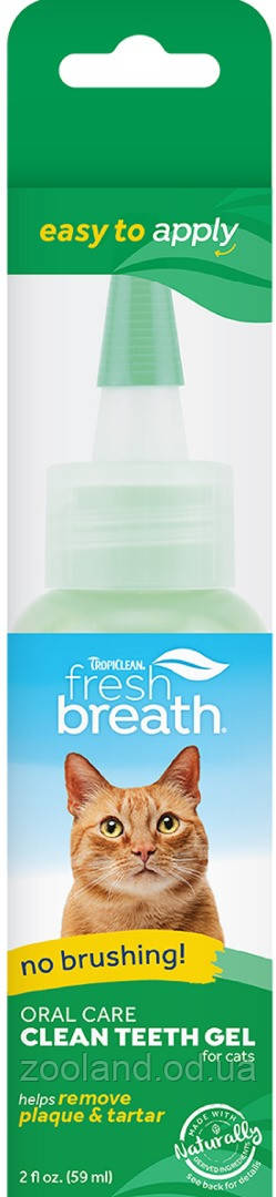 001497 TropiClean Fresh Breath Гель для чищення зубів у котів, 59 мл