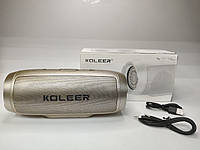 Беспроводная портативная Bluetooth колонка Koleer S1000 (цвет золотой)