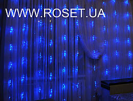 Гірлянда "водоспад" 560 LED, 3*2 метра, білого та синього кольору