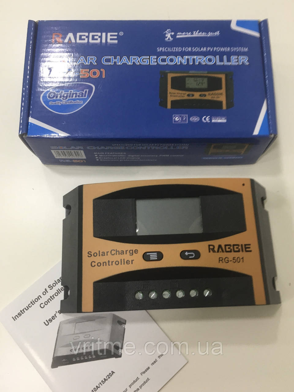 Контролер для сонячної батареї Raggie Solar controler RG-501 20A