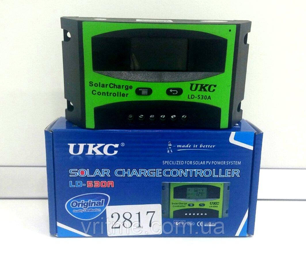 Контролер заряджання для сонячної панелі UKC LD-530A 30A з дисплеєм Solar Charge controller