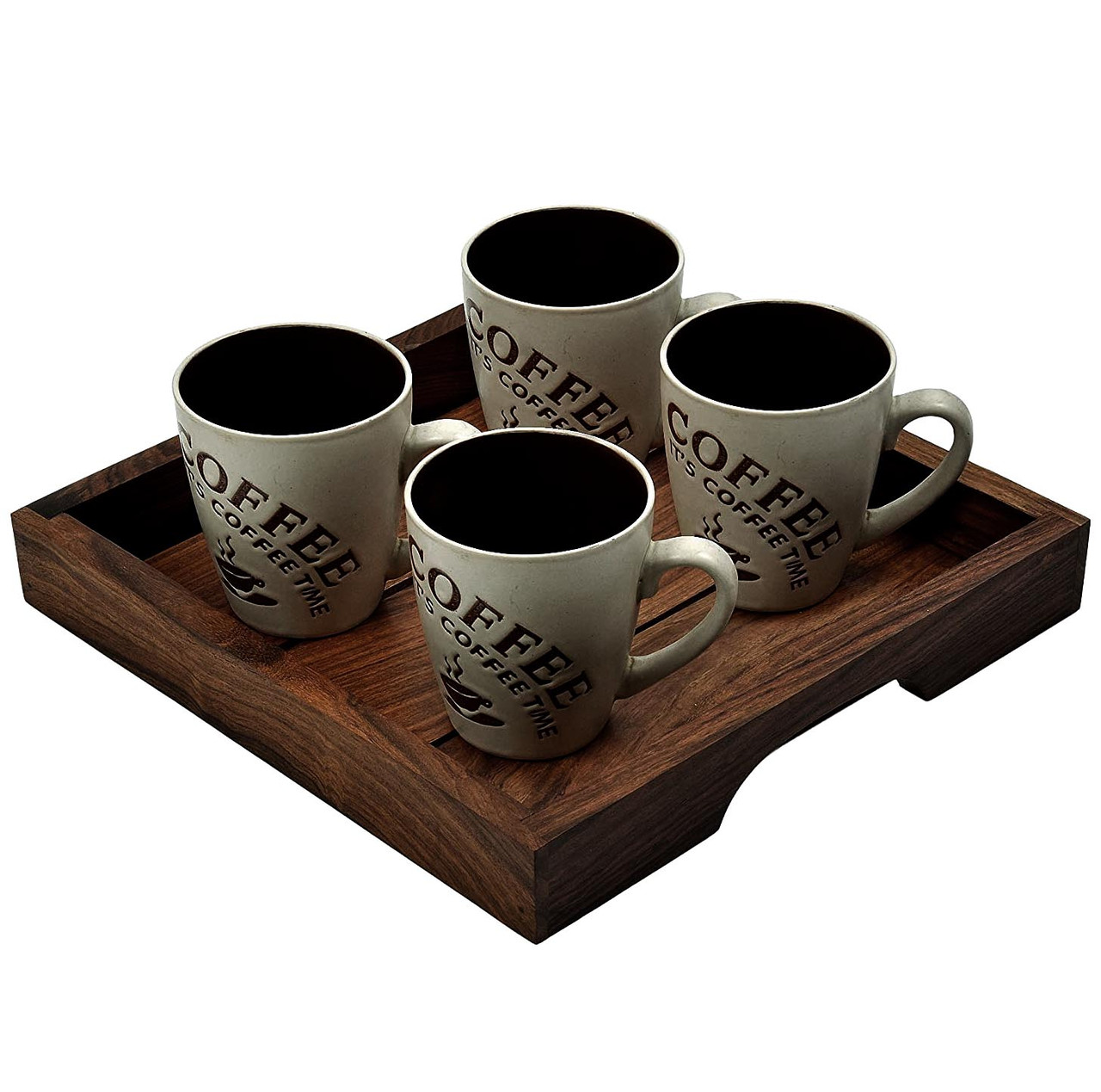 Піднос дерев'яний "Шевінь" капучино