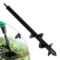 Популярний! Бур садовий земляний для дриля, спіральне свердло 8x45см - Краща якість тільки на Nukleon.com.ua