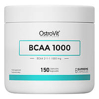 Амінокислоти ВСАА в капсулах OstroVit BCA 1000 mg 150 капсул EXP 10/23 року включно