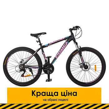 Спортивний велосипед 26 дюймів Profi G26OPTIMAL A26.2 Чорнорозовий select Алюмінова рама SHIMANO 21SP