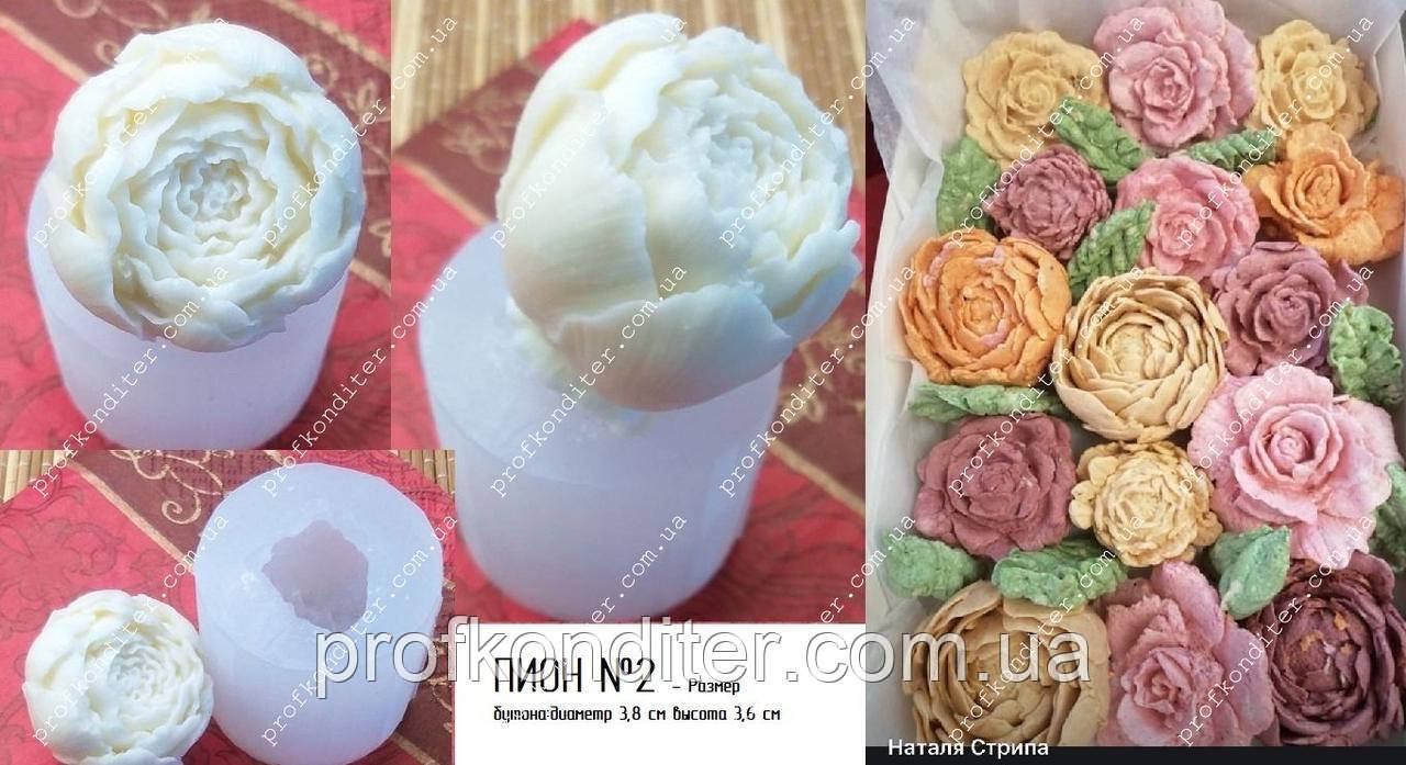 ЕКСКЛЮЗИВ! Силіконовий Молд ЗД "Півонія №2", фото 1