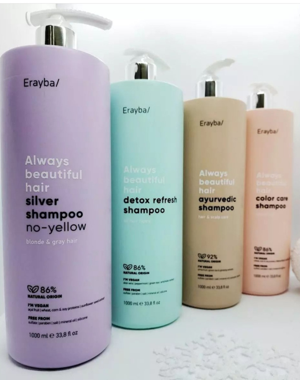 Шампунь проти жовтизни волосся Erayba ABH Silver No-Yellow Shampoo - фото 4 - id-p1604090747