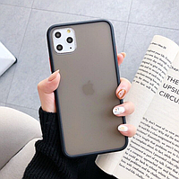 Чехол накладка Goospery Case матовый с цветными кнопками для телефона Apple iPhone 13 mini 5.4" Черный