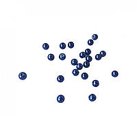 Намистини "Перли" скляні, 8 мм, сині