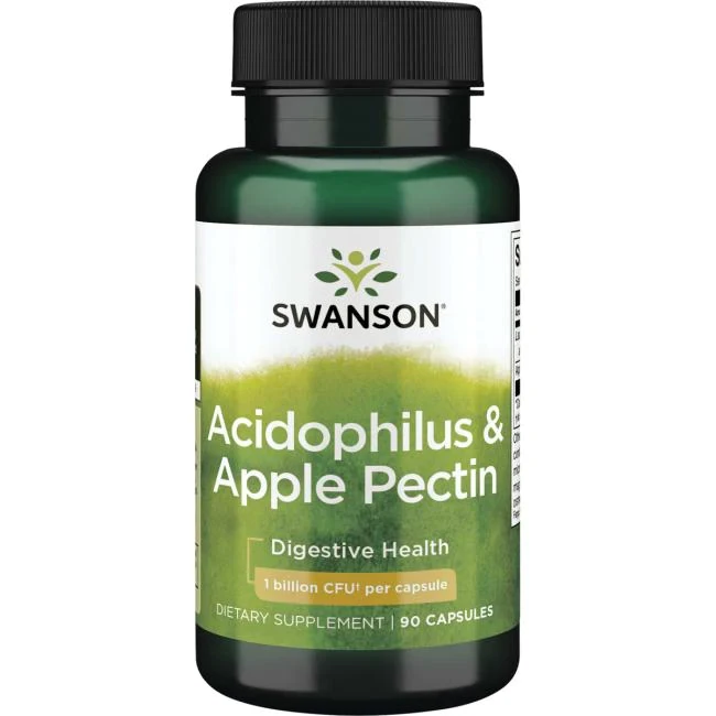 Swanson Premium Acidophilus & Apple Pectin Ацидофільні бактерії з яблучним пектином 90 капс