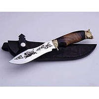 Мисливський ніж "Кабан у дубі" зі сталі 40Х13 ручної роботи