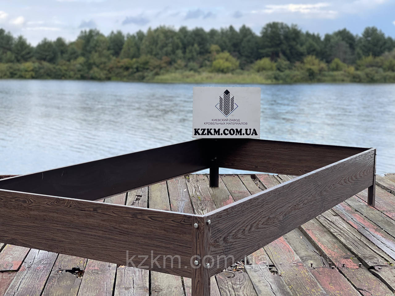 Грядка оцинкована під дерево, бортики для грядок з профнастилу, бордюри для грядок, високі грядки збірні, фото 1