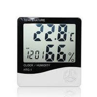 Универсальный термометр гигрометр с часами HTC-1! Покупай