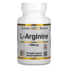 L-Аргинин California GOLD Nutrition "L-Arginine" 500 мг (60 капсул)