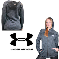 Фирменная кофта under armour на замке безшовная с прорезиненными замками!