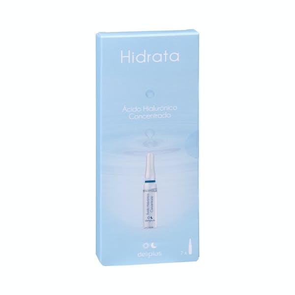 Зволожуючі ампули для обличчя із концентратом гіалуронової кислоти Deliplus Hidrata 7 шт. (14 мл), фото 1