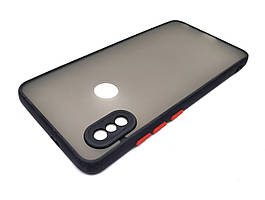 Матовий протиударний чохол для Xiaomi Redmi Note 5 чорний бампер-захист камери
