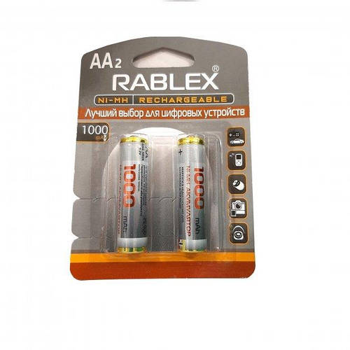 Аккумулятор Rablex Ni-Mh R6 1000mAh 2bl АА Серый, цена 84 грн - Prom.ua  (ID#1604131706)