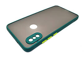 Матовий протиударний чохол для Xiaomi Redmi Note 5 зелений бампер захист камери