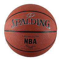 Мяч баскетбольный Spalding NBA Silver Outdoor размер 7 коричневый (оригинал)