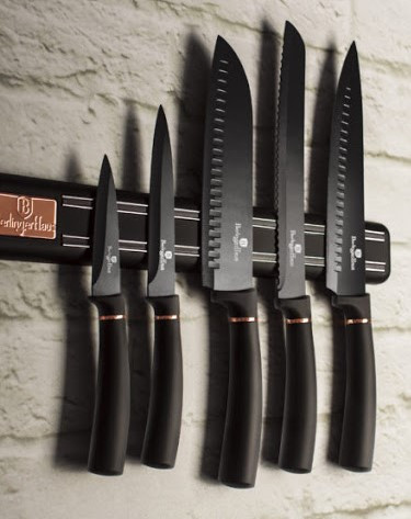 Набір якісних ножів з нержавіючої сталі 6 предметів Berlinger Haus Black Rose Collection BH 2535А