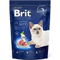 Сухой корм для стерилизованных котов Brit Premium by Nature Cat Sterilized Lamb с ягненком  300 г