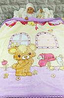 Ковдра двостороння дитяча розмір 95х105 см двошарове в ліжечко Х-620