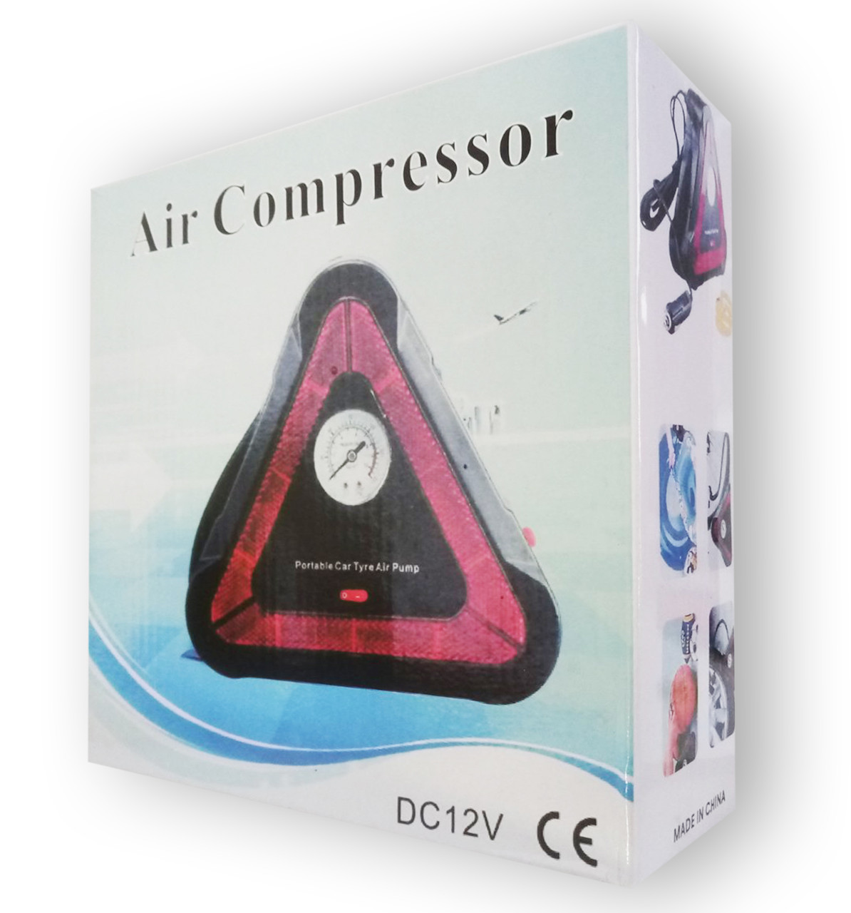Автомобільний компресор Air Compressor трикутний знак, фото 1