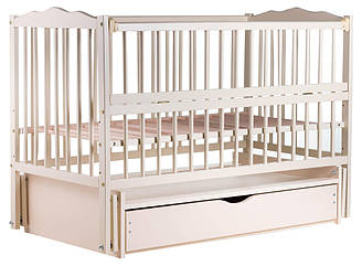 Ліжко Babyroom Веселка DVMYO-3 маятник, ящик, відкидний бік бук слонова кістка