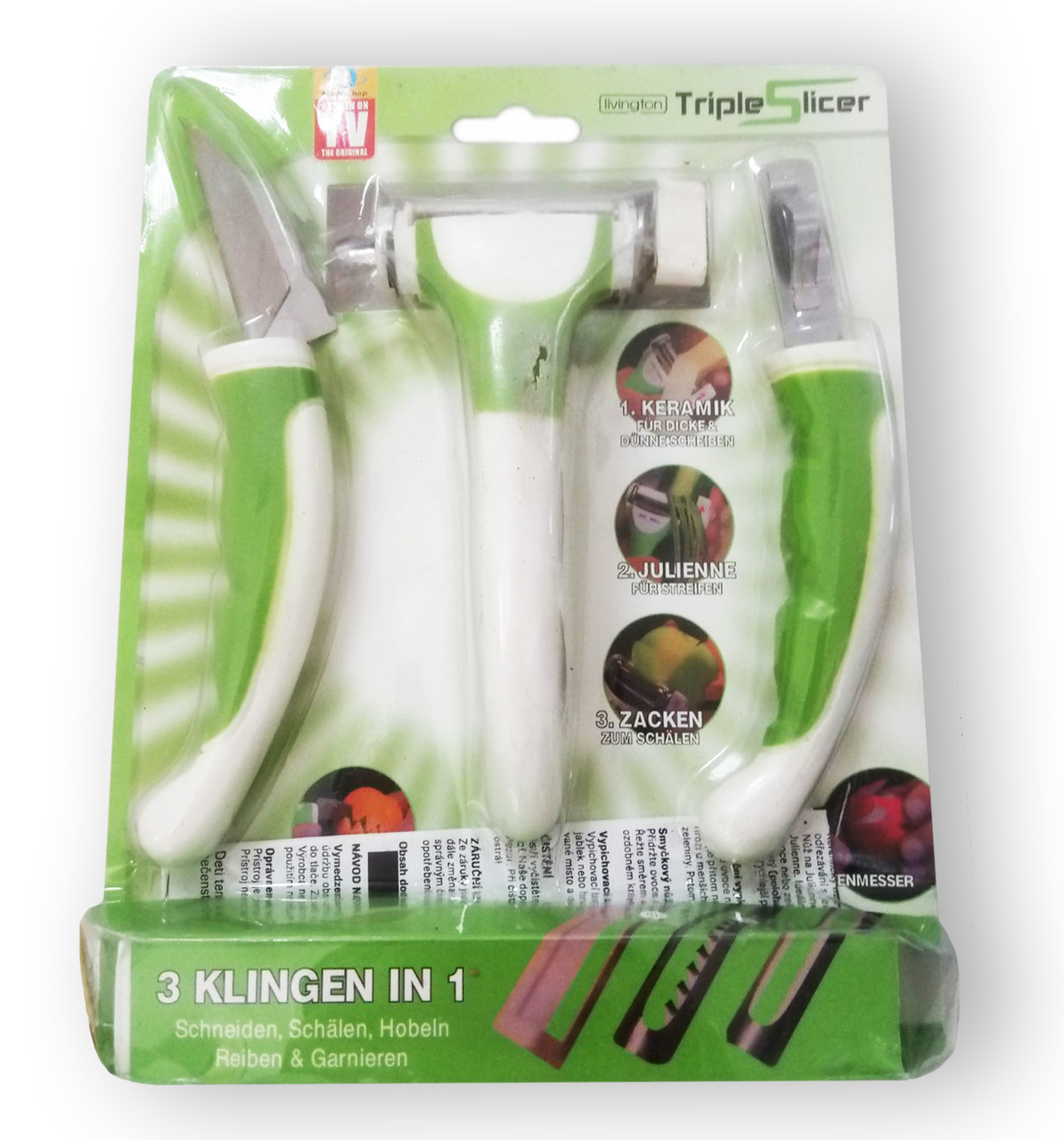 Triple Slicer - набір універсальних ножів для фігурної нарізки овочів та фруктів (Трипл Слайсер), фото 1